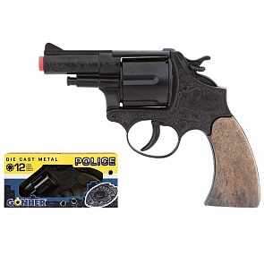 Револьвер Police на 12 пистонов, цвет – черный (Gonher, 102/6)